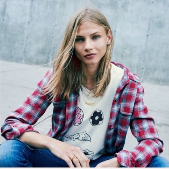 Madewell Ex-Boyfriend Shirt in Fairfax Plaid Size Small - Picture 4 of 13